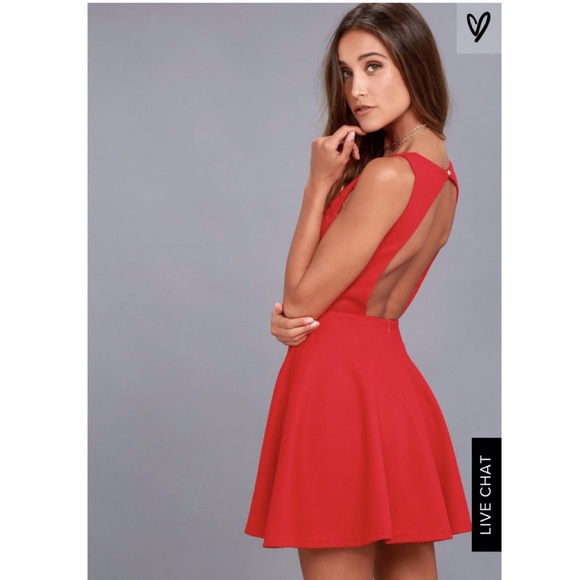 Gal About Town Red Skater Dress - NWT - Picture 1 of 6